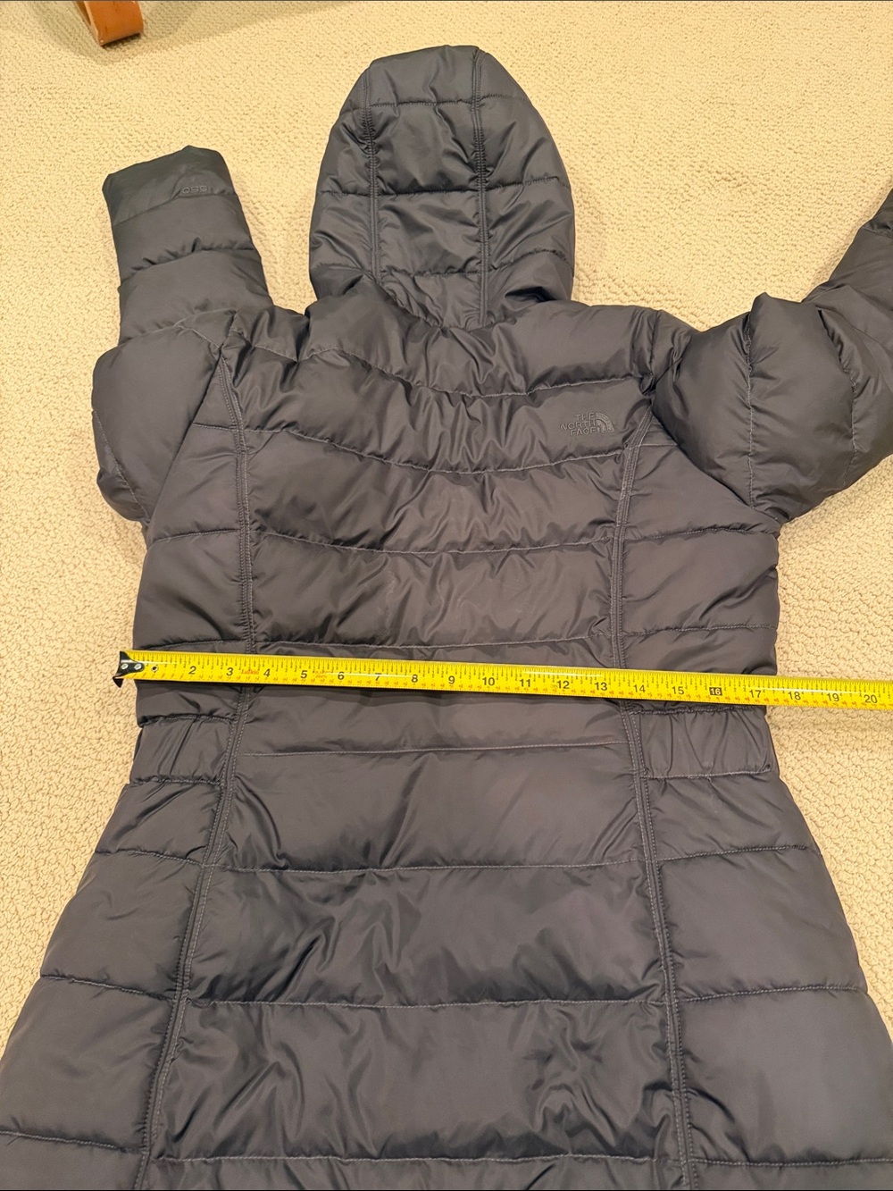 The North Face Black Puffer Coat with Pink Hood Lining 550 - Picture 8 of 9